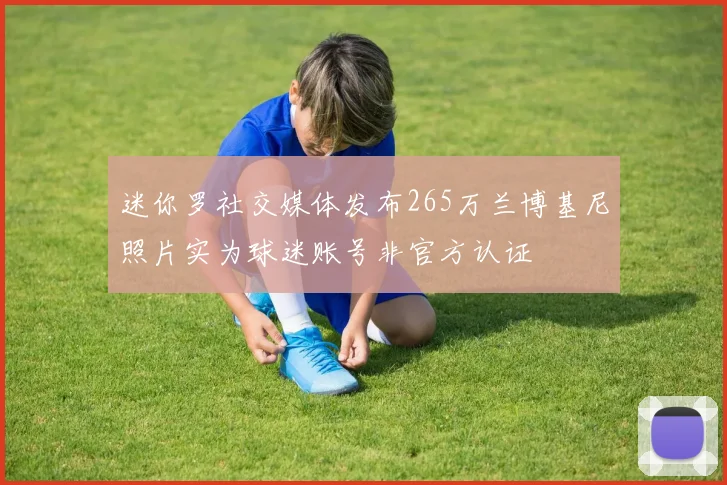 迷你罗社交媒体发布265万兰博基尼照片实为球迷账号非官方认证